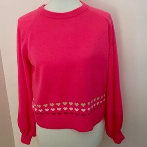 NWOT Pink Lilly Pulitzer Heart Sweater